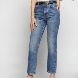 Reformation Cynthia High Rise Straight Cropped Jeans in Colorado